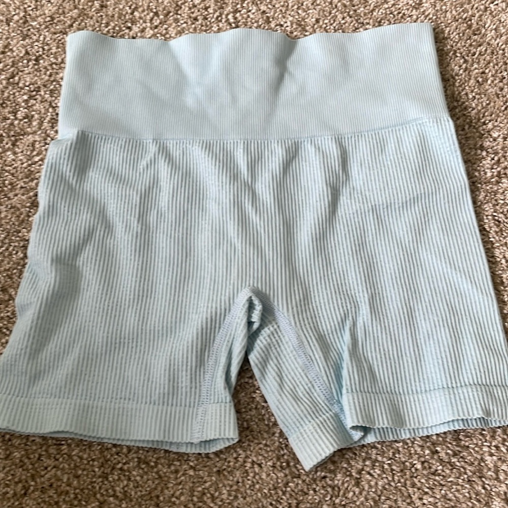 Colsie Light Blue Ribbed Shorts